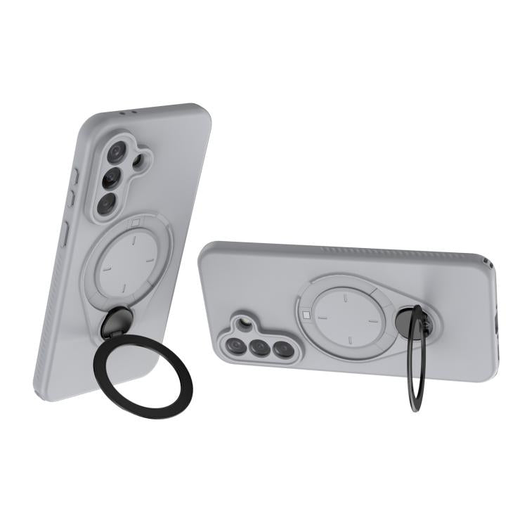 For Samsung Galaxy A37 5G Ring Shield MagSafe TPU Phone Case with 360 Degree Rotating Holder