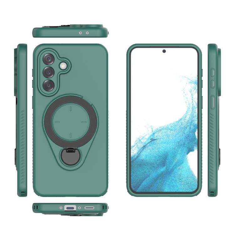 For Samsung Galaxy A37 5G Ring Shield MagSafe TPU Phone Case with 360 Degree Rotating Holder