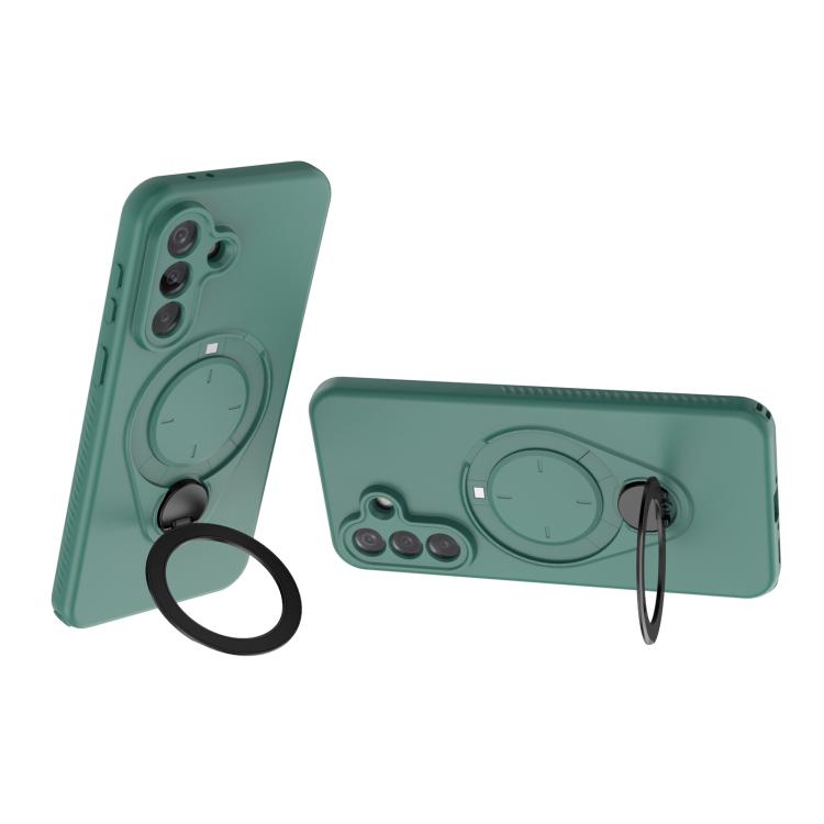 For Samsung Galaxy A37 5G Ring Shield MagSafe TPU Phone Case with 360 Degree Rotating Holder