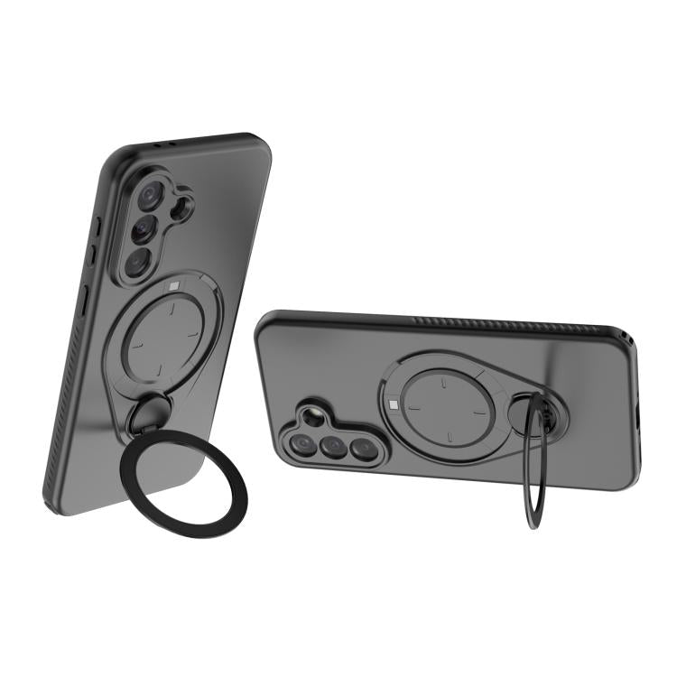 For Samsung Galaxy A37 5G Ring Shield MagSafe TPU Phone Case with 360 Degree Rotating Holder