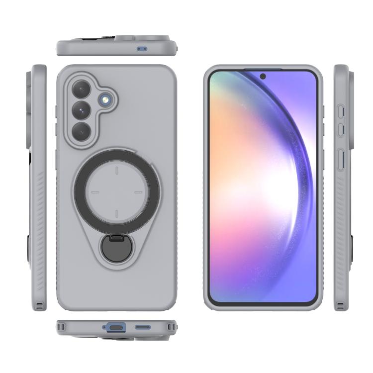 For Samsung Galaxy A57 5G Ring Shield MagSafe TPU Phone Case with 360 Degree Rotating Holder