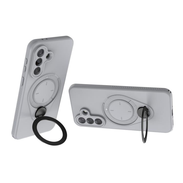 For Samsung Galaxy A57 5G Ring Shield MagSafe TPU Phone Case with 360 Degree Rotating Holder