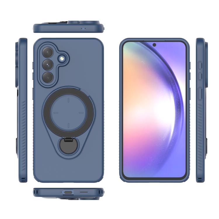 For Samsung Galaxy A57 5G Ring Shield MagSafe TPU Phone Case with 360 Degree Rotating Holder