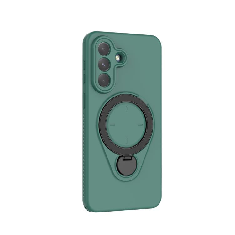 For Samsung Galaxy A57 5G Ring Shield MagSafe TPU Phone Case with 360 Degree Rotating Holder