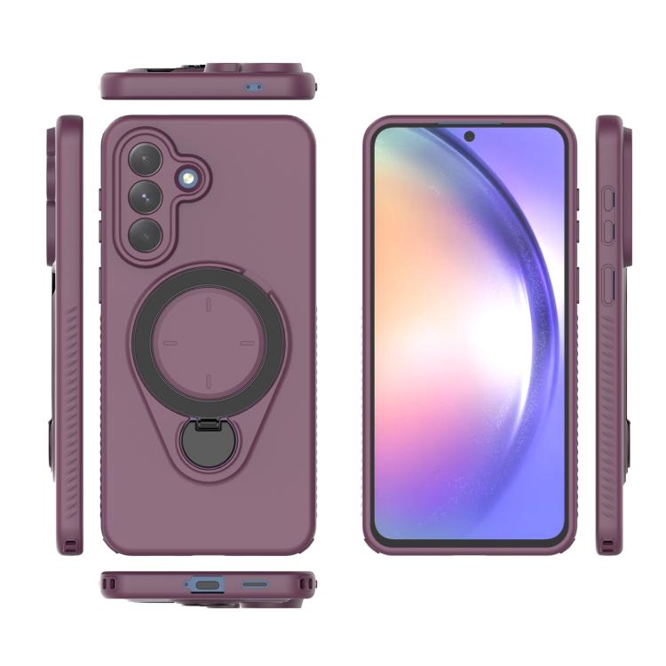For Samsung Galaxy A57 5G Ring Shield MagSafe TPU Phone Case with 360 Degree Rotating Holder