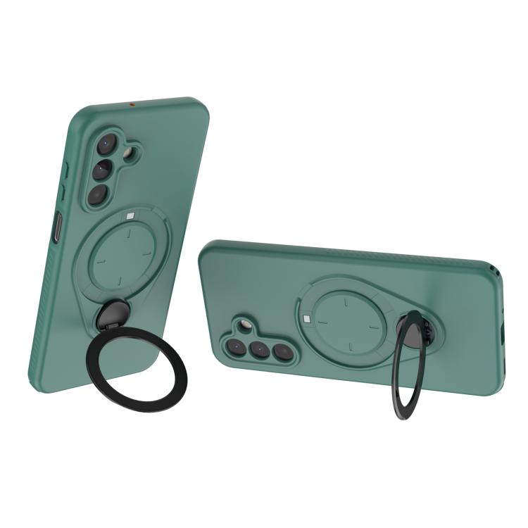 For Galaxy A17 5G Ring Shield MagSafe TPU Phone Case with 360 Degree Rotating Holder