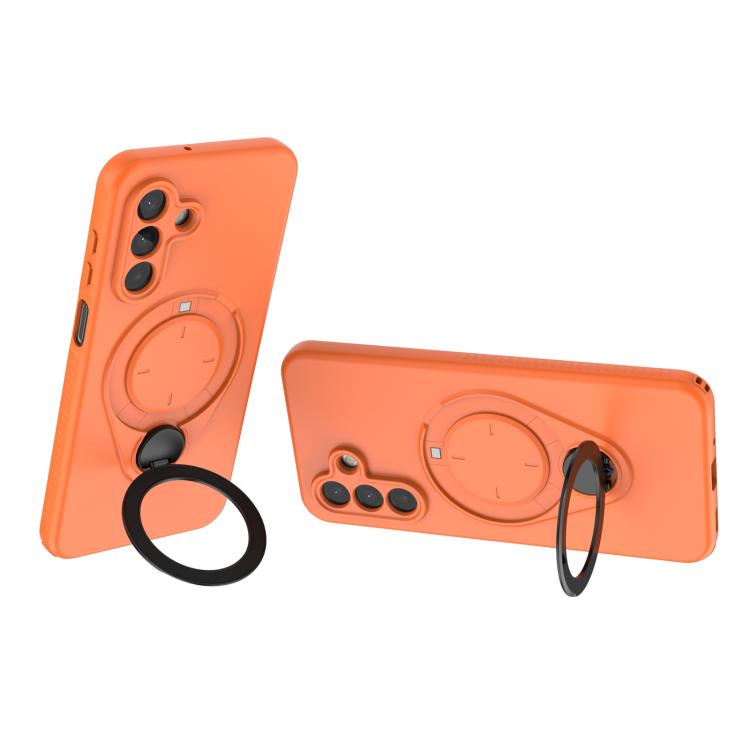 For Galaxy A17 5G Ring Shield MagSafe TPU Phone Case with 360 Degree Rotating Holder