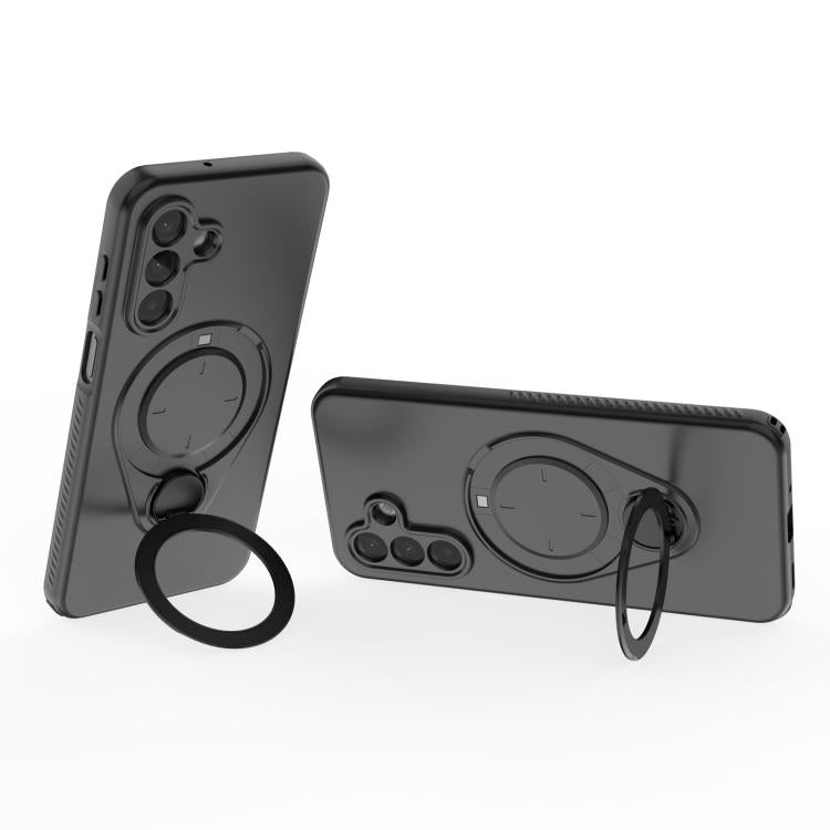 For Galaxy A17 5G Ring Shield MagSafe TPU Phone Case with 360 Degree Rotating Holder