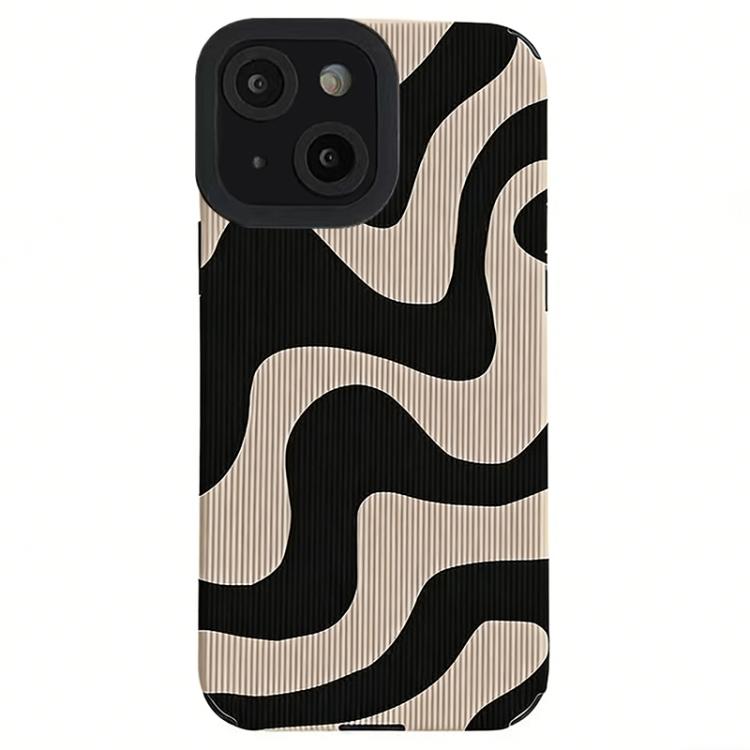 For iPhone 13 Leather-Textured TPU Phone Case - Zebra Pattern