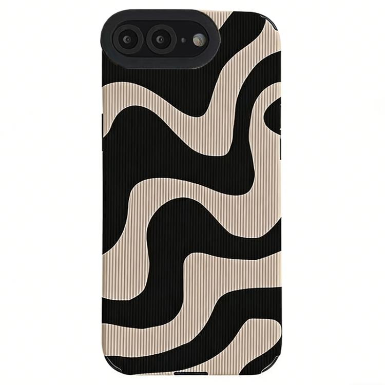 For iPhone 8 Plus / 7 Plus Leather-Textured TPU Phone Case - Zebra Pattern