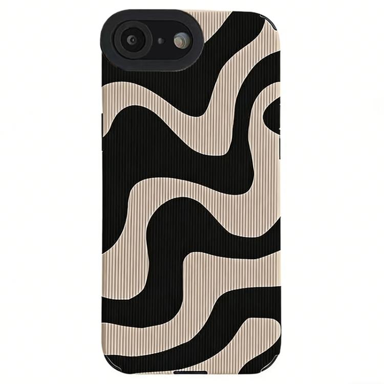 For iPhone 6 Plus & 6s Plus Leather-Textured TPU Phone Case - Zebra Pattern