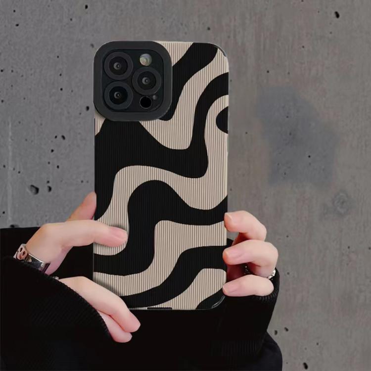 For iPhone 16 Pro Max Leather-Textured TPU Phone Case - Zebra Pattern