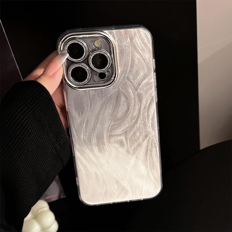 For iPhone 11 Pro Feather-Gauze Laser Phone Case with Lens Film