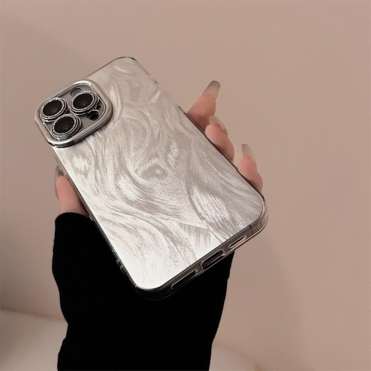 For iPhone 16 Pro Feather-Gauze Laser Phone Case with Lens Film