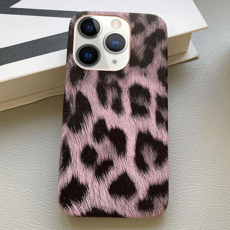 For iPhone 11 Pro Leopard Print Leather-Textured PU Phone Case