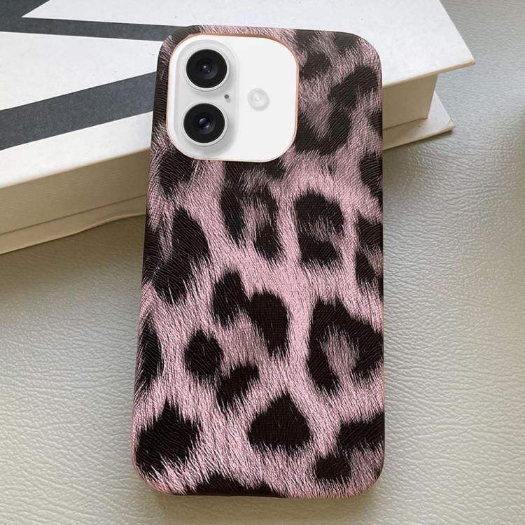 For iPhone 17 Leopard Print Leather-Textured PU Phone Case