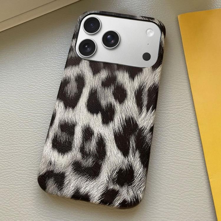 For iPhone 17 Pro Leopard Print Leather-Textured PU Phone Case