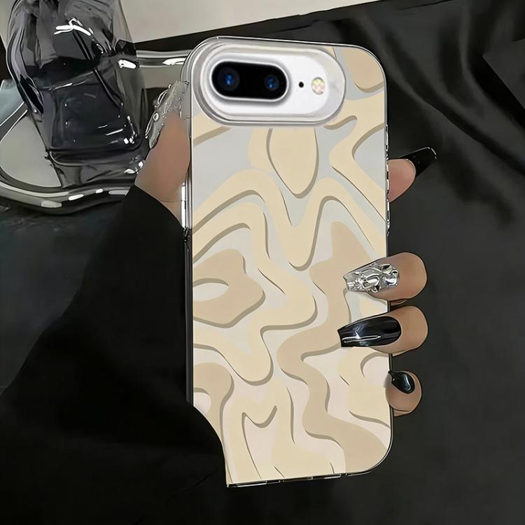 For iPhone 8 Plus / 7 Plus Wavy Stripes Pattern Frosted IMD 2-in-1 PC Phone Case