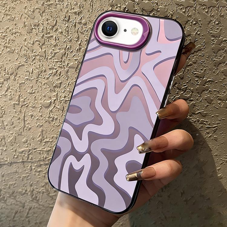 For iPhone 17e / 16e Wavy Stripes Pattern Frosted IMD 2-in-1 PC Phone Case