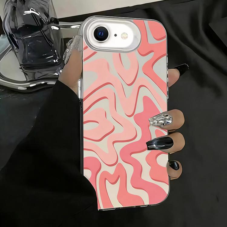For iPhone 17e / 16e Wavy Stripes Pattern Frosted IMD 2-in-1 PC Phone Case