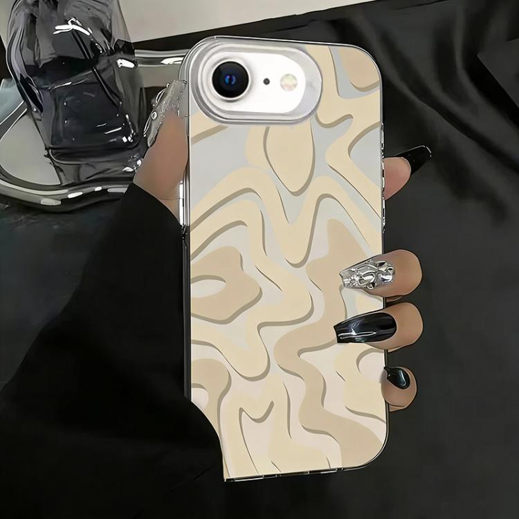For iPhone 17e / 16e Wavy Stripes Pattern Frosted IMD 2-in-1 PC Phone Case