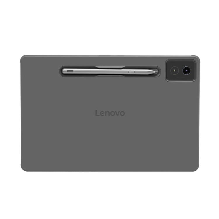 For Lenovo Xiaoxin Pad Pro 12.7 2025 TB375FC Original 3-Fold Folio Leather Tablet Smart Case with Pen Slot - Grey