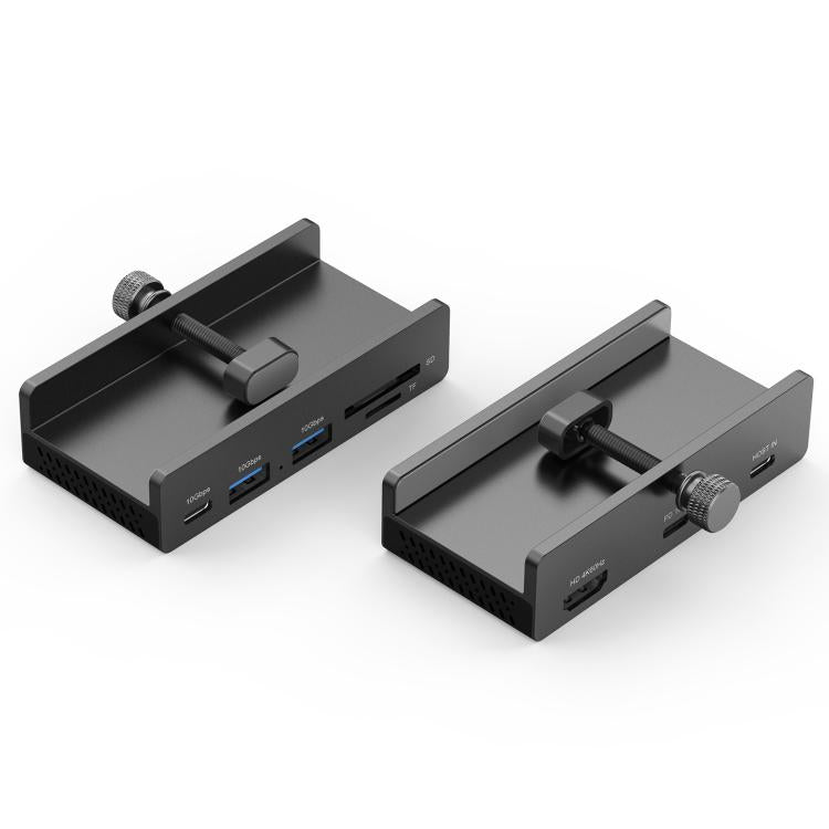 HCL-1071 7-port Type-C 3.2 Clamp Clamp Docking Station HUB with Type-C to Type-C Cable