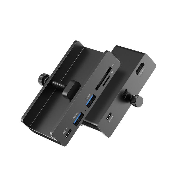 HCL-1071 7-port Type-C 3.2 Clamp Clamp Docking Station HUB with Type-C to Type-C Cable
