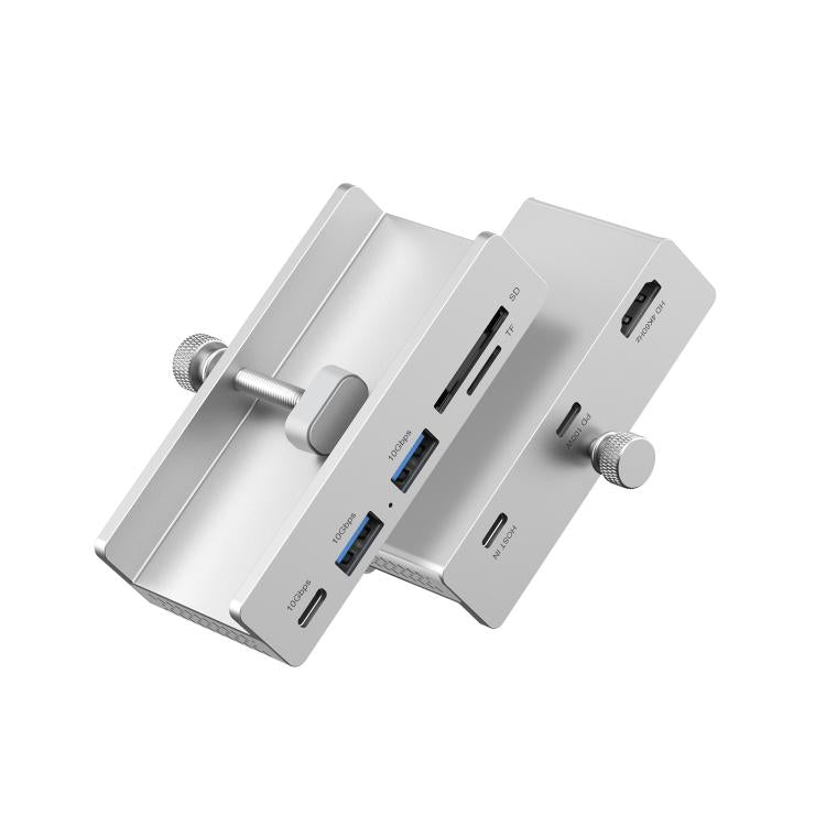 HCL-1071 7-port Type-C 3.2 Clamp Clamp Docking Station HUB with Type-C to Type-C Cable