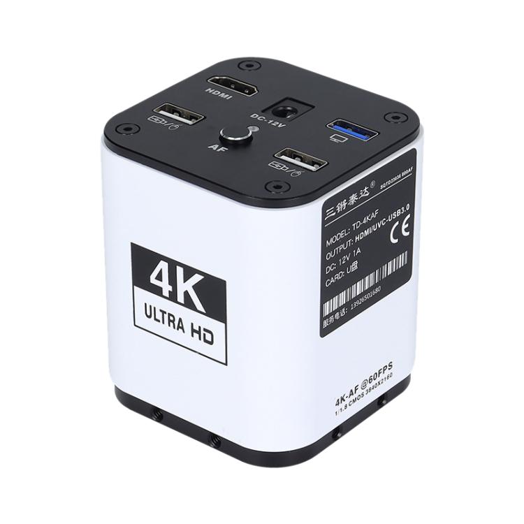 TAIDA TD-4KAF 60FPS CCD Edge Detection 4K Industry Microscope Camera, Plug:UK Plug