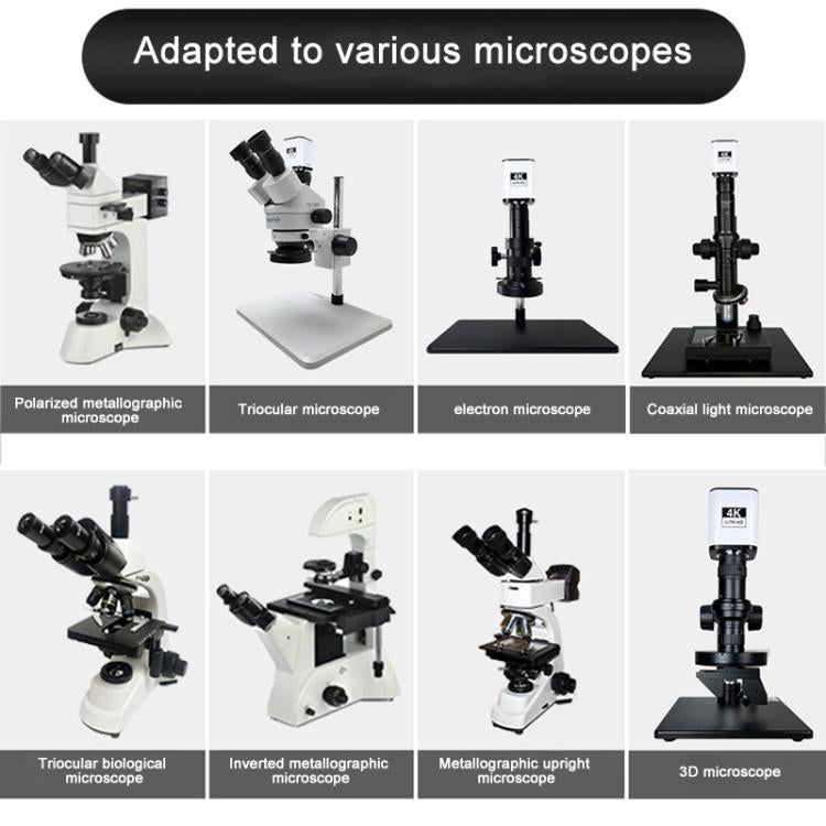 TAIDA TD-4KAF 60FPS CCD Edge Detection 4K Industry Microscope Camera, Plug:US Plug