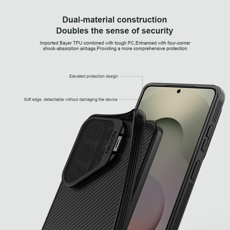 For Samsung Galaxy S26 Ultra 5G NILLKIN Black Mirror Prop Transparent CamShield Magnetic Phone Case
