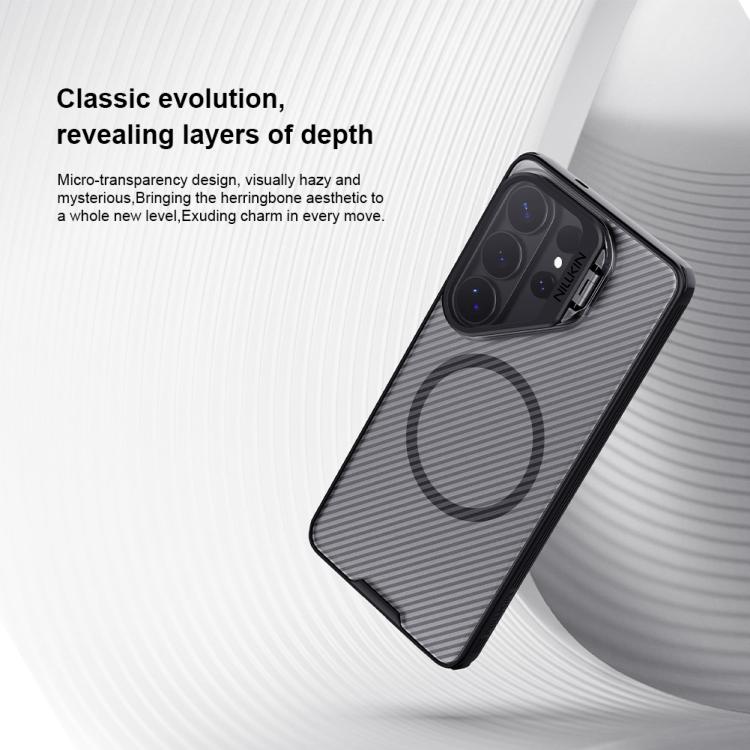 For Samsung Galaxy S26 Ultra 5G NILLKIN Black Mirror Prop Transparent CamShield Magnetic Phone Case