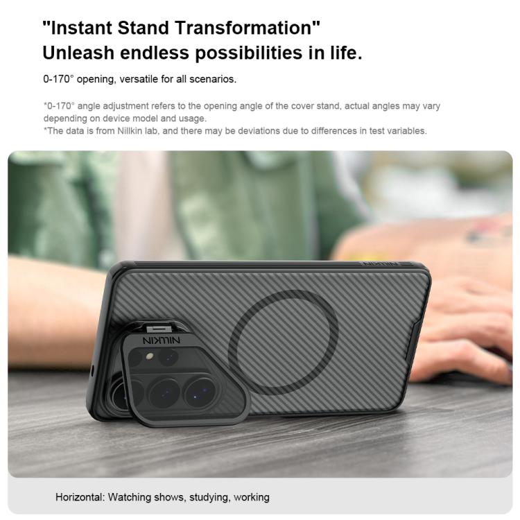 For Samsung Galaxy S26 Ultra 5G NILLKIN Black Mirror Prop Transparent CamShield Magnetic Phone Case