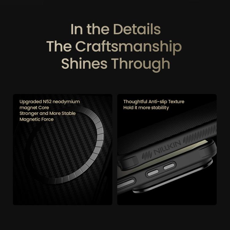 For Samsung Galaxy S26 Ultra 5G NILLKIN CarboProp Translucent Black CamShield Magnetic Phone Case - Black