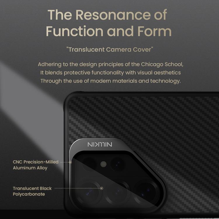 For Samsung Galaxy S26 Ultra 5G NILLKIN CarboProp Translucent Black CamShield Magnetic Phone Case - Black