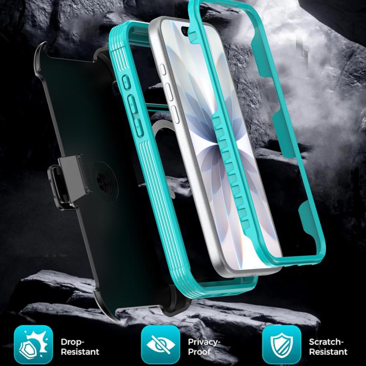 For iPhone 17 Pro Max Acrylic Full Coverage Magnetic Phone Case with Back Clip