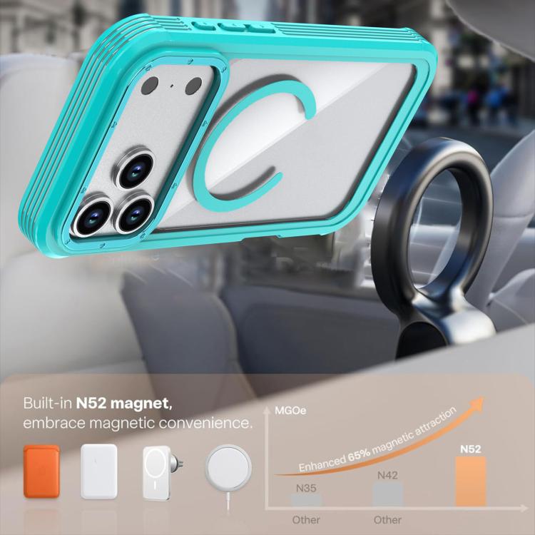 For iPhone 17 Pro Max Acrylic Full Coverage Magnetic Phone Case with Back Clip