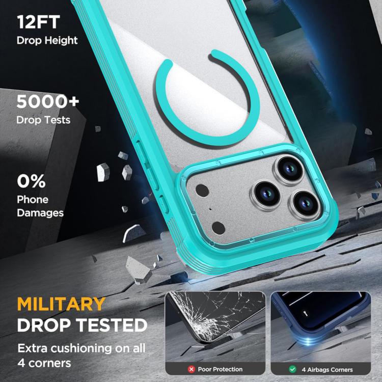 For iPhone 17 Pro Max Acrylic Full Coverage Magnetic Phone Case with Back Clip