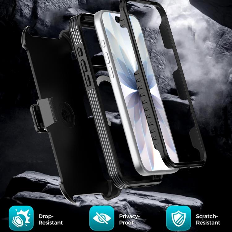 For iPhone 17 Pro Max Acrylic Full Coverage Magnetic Phone Case with Back Clip