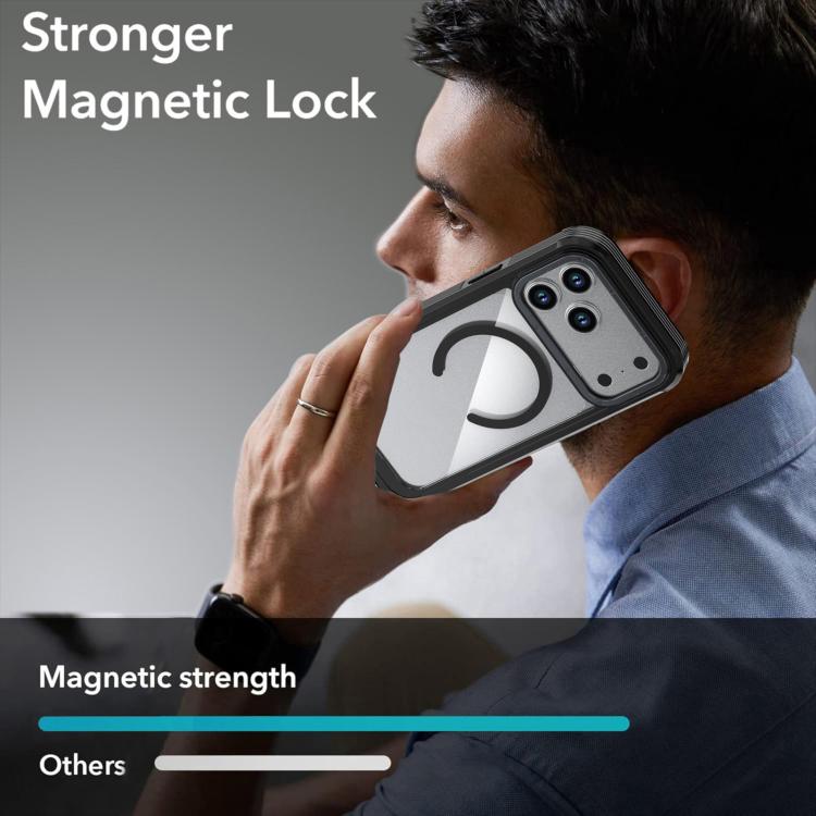 For iPhone 17 Pro Max Acrylic Full Coverage Magnetic Phone Case with Back Clip