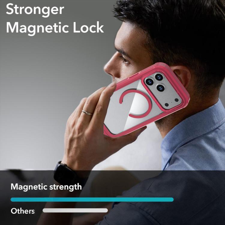 For iPhone 17 Pro Max Acrylic Full Coverage Magnetic Phone Case with Back Clip