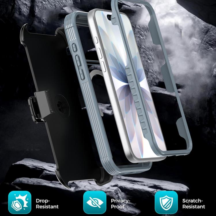For iPhone 17 Pro Max Acrylic Full Coverage Magnetic Phone Case with Back Clip
