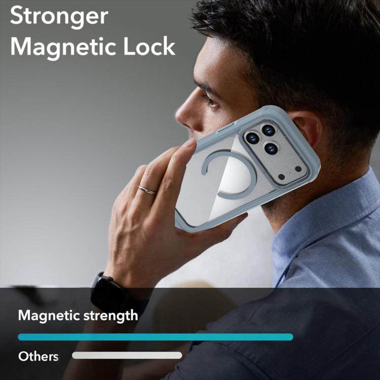 For iPhone 17 Pro Max Acrylic Full Coverage Magnetic Phone Case with Back Clip