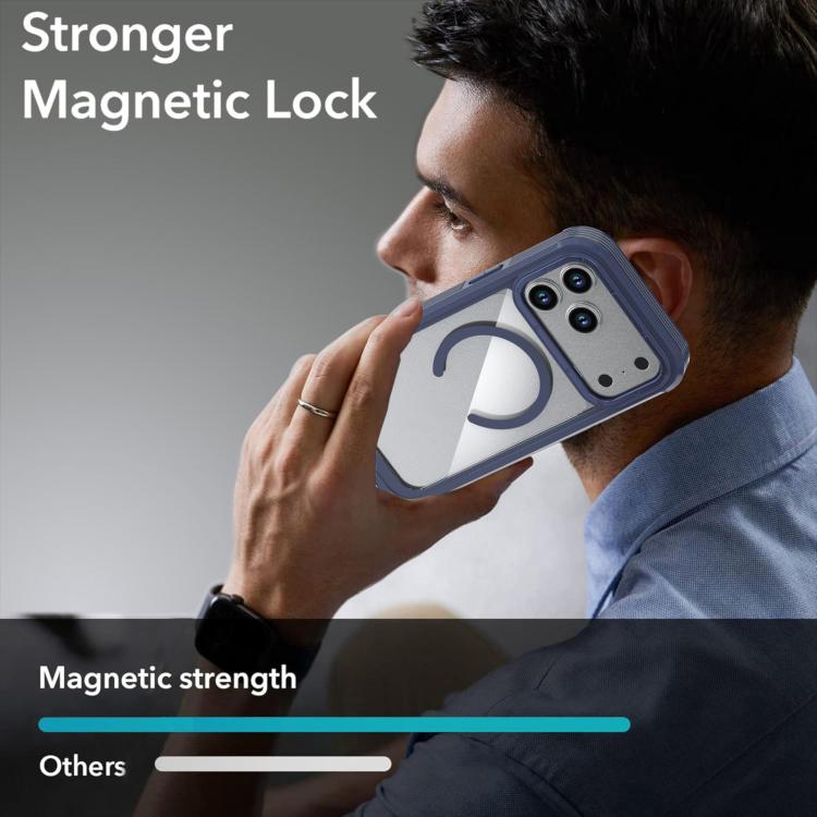 For iPhone 17 Pro Max Acrylic Full Coverage Magnetic Phone Case with Back Clip