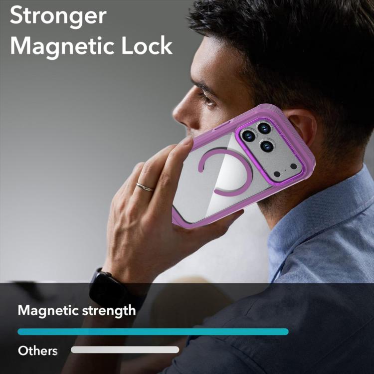 For iPhone 17 Pro Max Acrylic Full Coverage Magnetic Phone Case with Back Clip