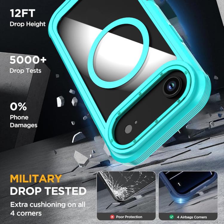 For iPhone Air Acrylic Full Coverage Magnetic Phone Case with Back Clip