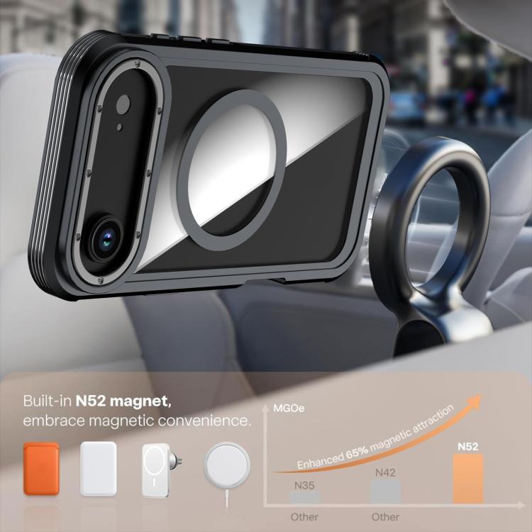 For iPhone Air Acrylic Full Coverage Magnetic Phone Case with Back Clip