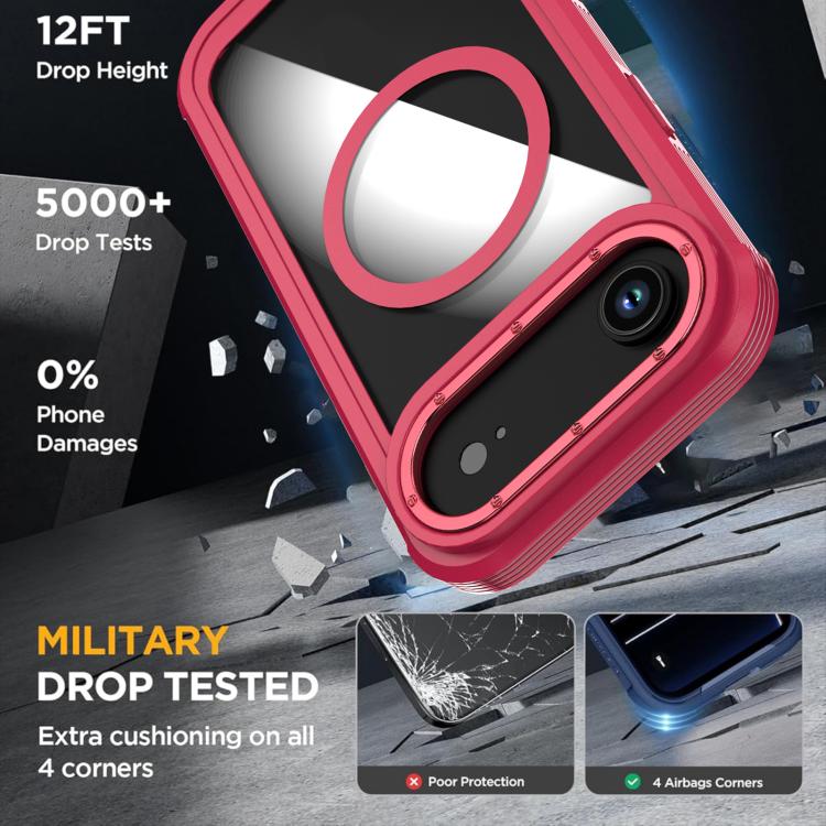 For iPhone Air Acrylic Full Coverage Magnetic Phone Case with Back Clip