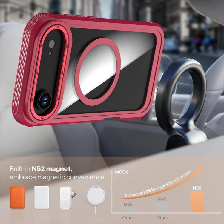 For iPhone Air Acrylic Full Coverage Magnetic Phone Case with Back Clip